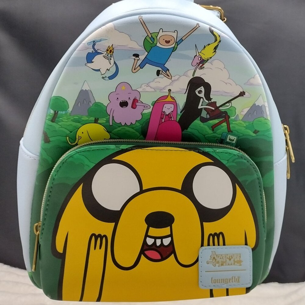 Adventure Time Loungefly Mini Backpack Jake Finn Cartoon Y2K Kawaii NWT - Picture 2 of 10